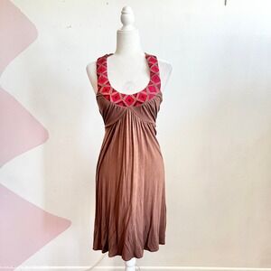 Halter Babydoll Dress Y2K 2000s Coquette Cottagecore Western Sz XS